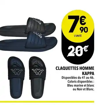 Supeco Claquettes homme kappa offre