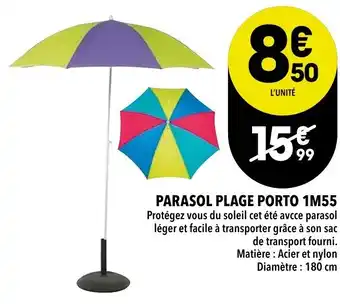 Parasol plage porto 1m55