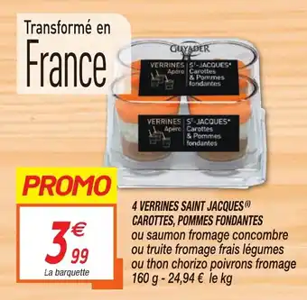 Netto 4 Verrines saint jacques carottes, pommes fondantes offre
