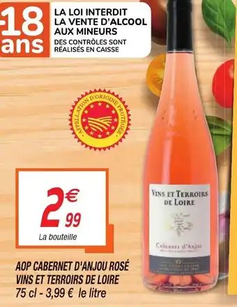 Netto Aop cabernet d'anjou rosé vins et terroirs de loire offre