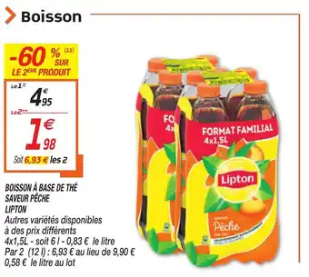 Netto Boisson à base de thé saveur pêche lipton offre
