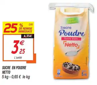Netto Sucre en poudre netto offre