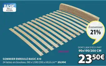 JYSK Sommier enroulé basic A10 offre