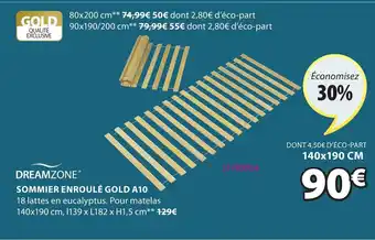 JYSK Sommier enroulé gold A10 offre