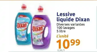 Action Lessive Liquid Dixan offre