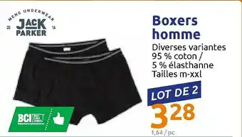 Action Boxers Homme Jack Parker offre