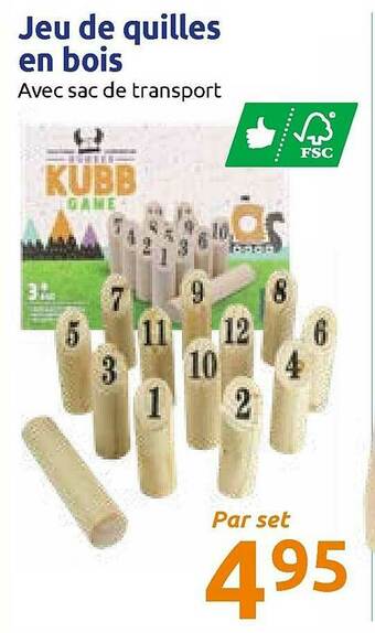 Action Jeu De Quilles En Bois offre