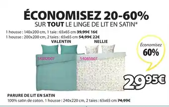JYSK Parure de lit en satin offre