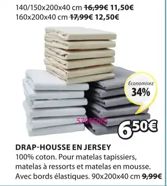 Drap-housse en jersey