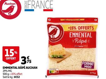 Auchan Auchan emmental râpé offre
