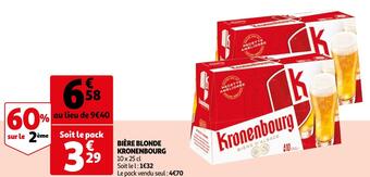 Auchan Kronenbourg bière blonde offre