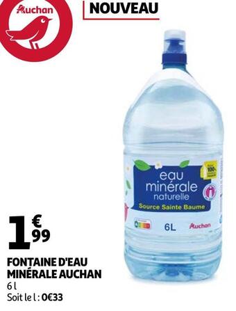 Auchan Auchan fontaine d'eau minérale offre