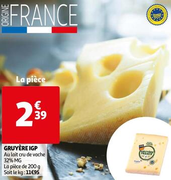 Auchan Gruyère igp offre