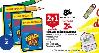 Auchan Kellogg's céréales trésor offre