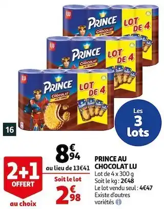 Auchan Lu prince au chocolat offre
