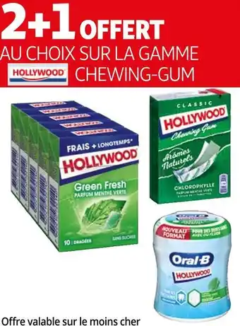 Hollywood bon plan au choix sur la gamme chewing-gum hollywood