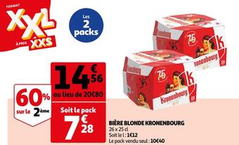 Auchan Kronenbourg bière blonde offre