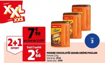 Auchan Poulain poudre chocolatée grand arôme offre