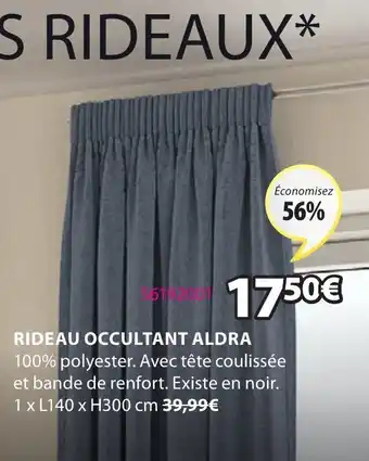JYSK Rideau occultant aldra offre
