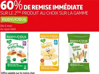 Auchan Kiddylicious bon plan sur la gamme kiddylicious offre