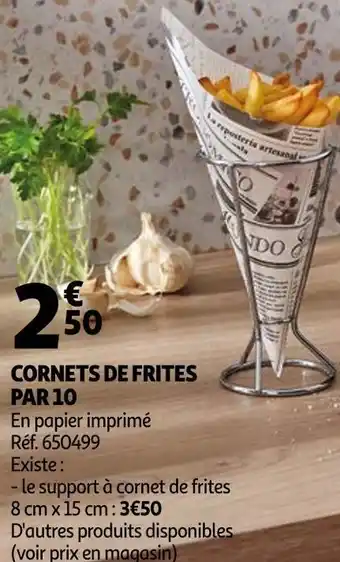 Cornets de frites par 10