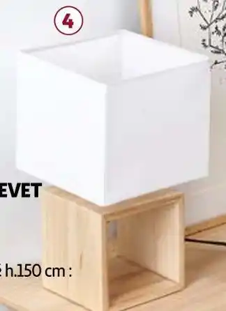 Auchan Lampe de chevet carré offre