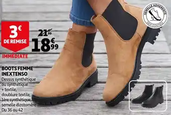 Auchan In extenso boots femme offre
