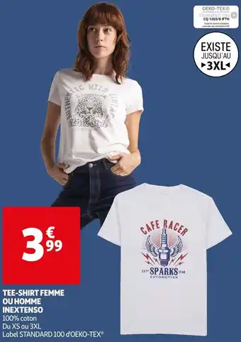 Auchan In extenso tee-shirt femme ou homme offre