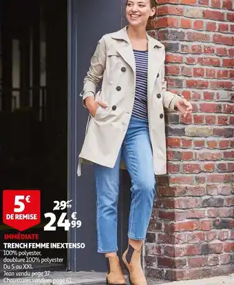 Auchan In extenso trench femme offre