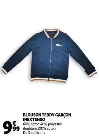 Auchan Inextenso blouson teddy garçon offre