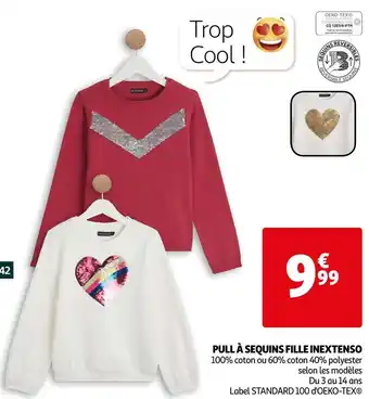 Auchan In extenso pull à sequins fille offre