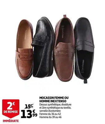 In extenso mocassin femme ou homme