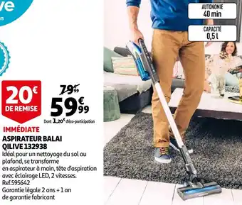 Auchan Qilive aspirateur balai 132938 offre