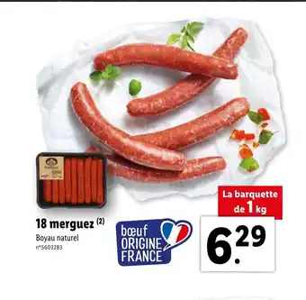 Lidl 18 merguez offre