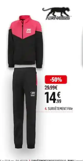 Intersport Airness Survêtement Fille offre