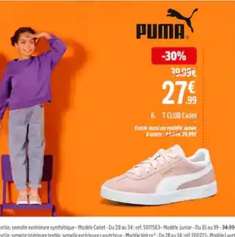 Intersport Puma T Club Cadet offre