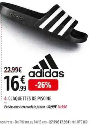 Intersport Adidas Claquettes de Piscine offre