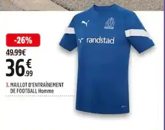 Intersport Maillot d'Entraînement de Football Homme offre