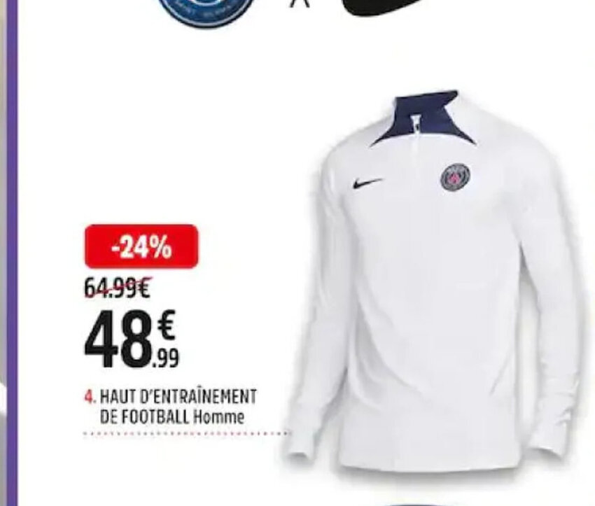 Promo Haut d'Entraînement chez Intersport