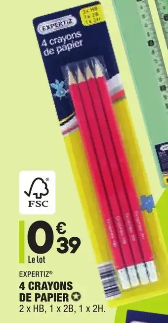 ALDI 4 Crayons de papier offre