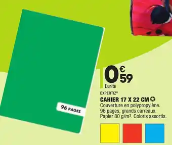 ALDI Cahier 17 x 22 cm offre