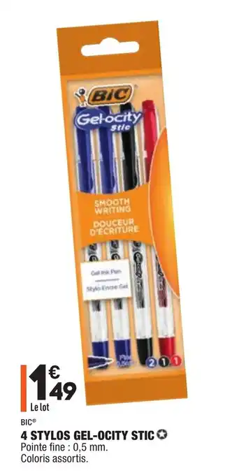 4 Stylos gel-ocity stic
