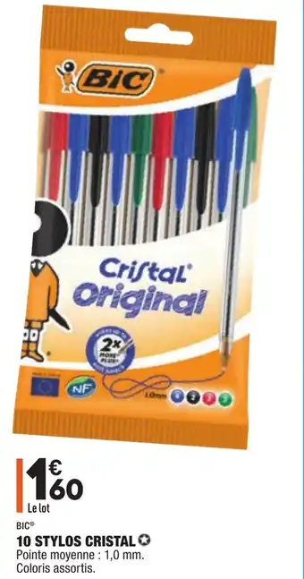 ALDI 10 Stylos cristal offre