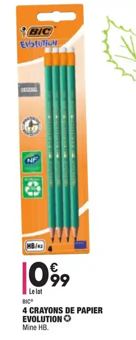 ALDI 4 Crayons de papier evolution offre