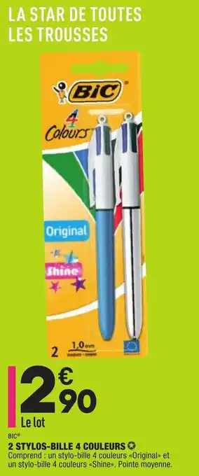 ALDI Stylos-bille 4 couleurs offre