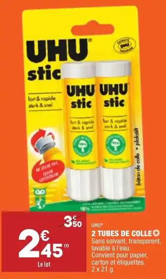 ALDI 2 Tubes de colle offre