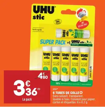 ALDI 6 Tubes de colle offre