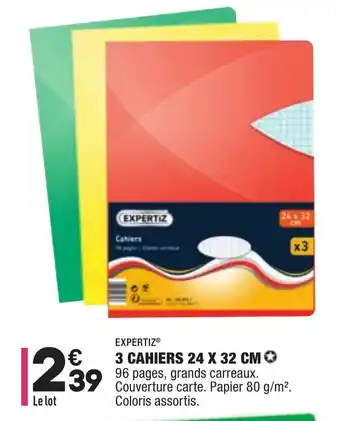 ALDI 3 Cahiers 24 x 32 cm offre