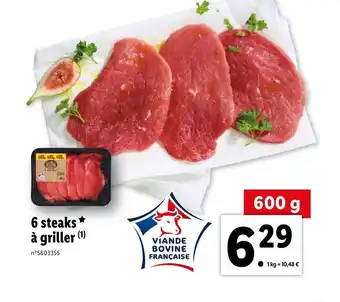 Lidl 6 steaks á griller offre