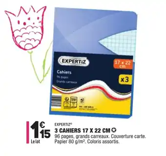 ALDI 3 Cahiers 17 x 22 cm offre